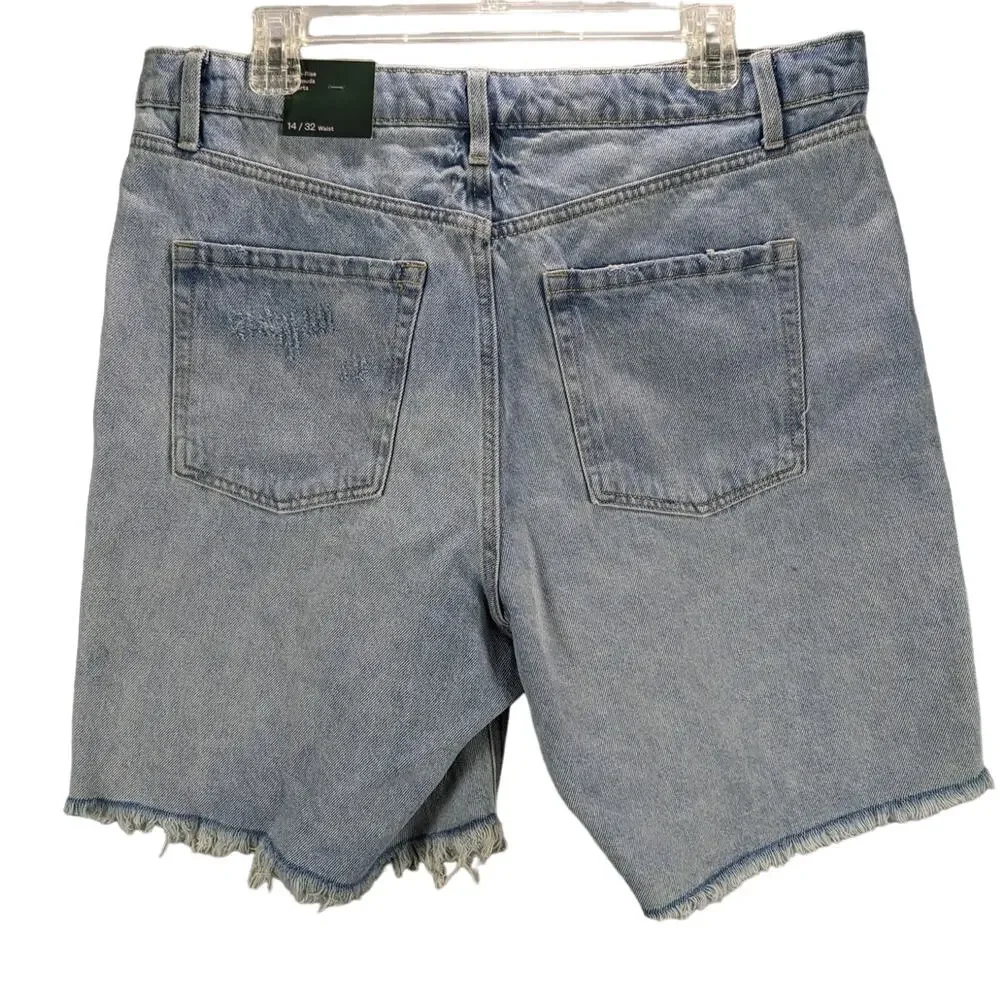Wild Fable Bermuda shorts Womens 14 32 Cotton High Waist Distressed Beachy Boho